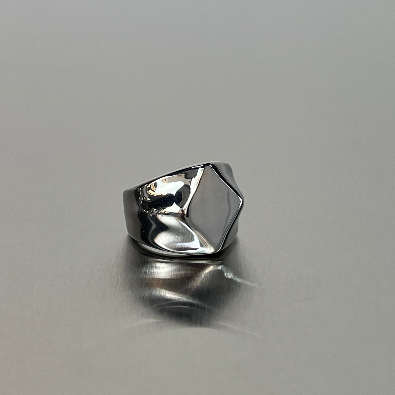 Collection de Bagues Chevalière - Acier argenté