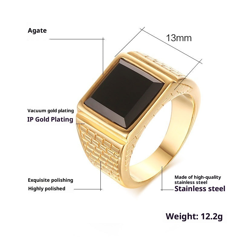 Collection de Bagues Chevalière - Noir & Or